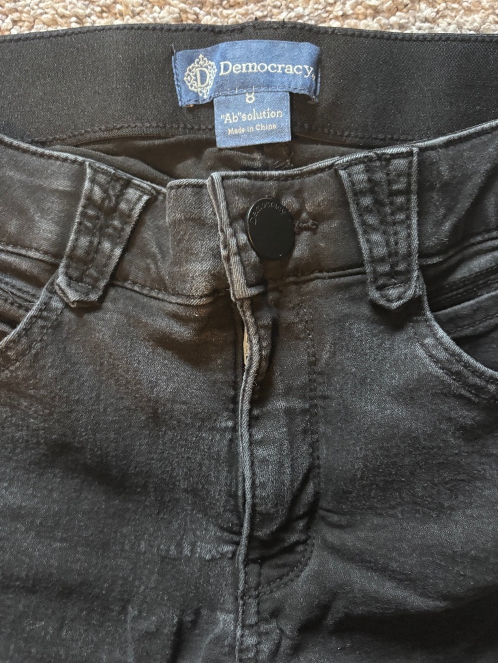 Democracy black faded 8